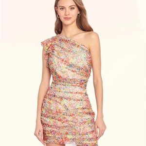 AMANDA UPRICHARD ANNORA DRESS IN FLORISTA